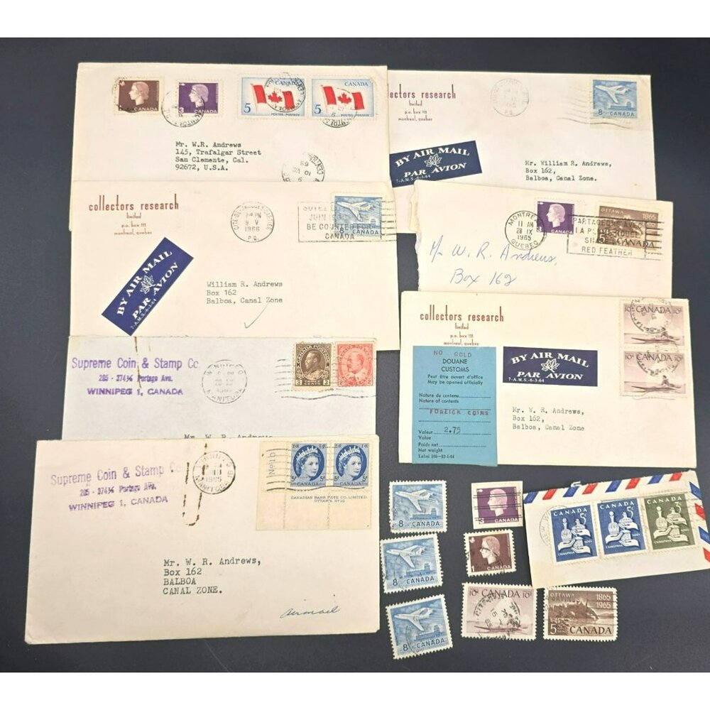 Vintage Canada Stamps & Covers Collection 1930s-1960s Includes Air Mail LI3047
